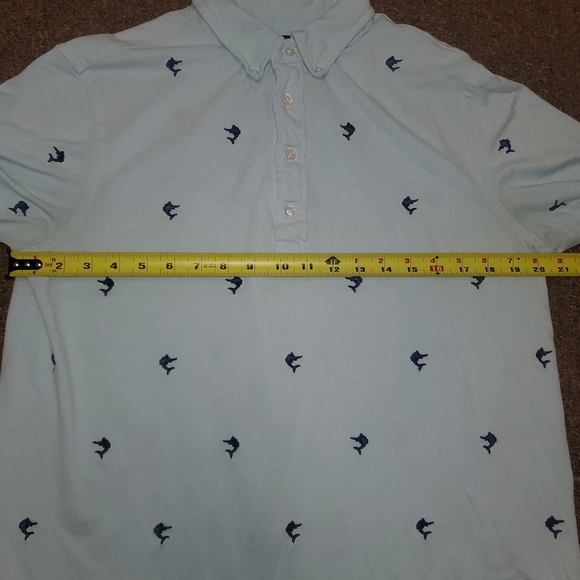 Ralph Lauren Knit Oxford Polo Mens Large Hampton Blue Shirt Embroidered Marlin - Picture 3 of 8